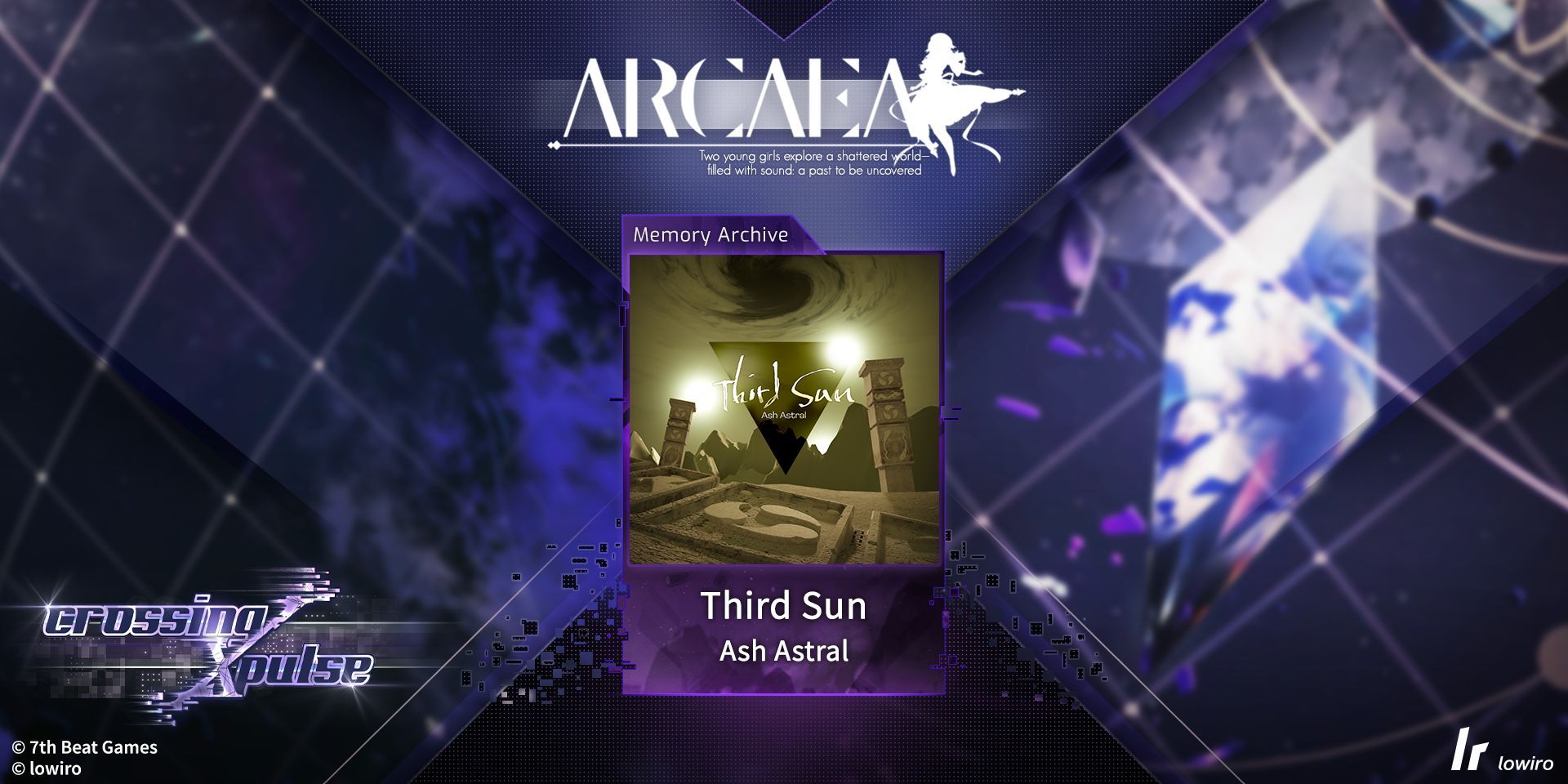 Arcaea Memory Archive announcement for 'Third Sun' by Ash Astral